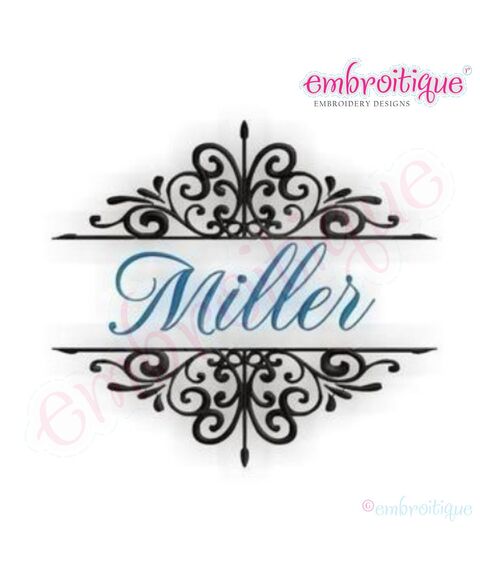 Miller Monogram Font Frame