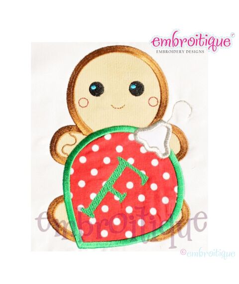Mr. Fred Bread Gingerbread w/ Ornament Boy Applique