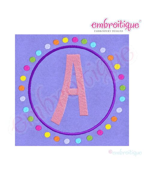 Polka Dot Frame with Letters Set
