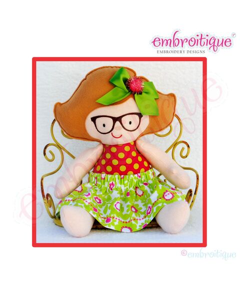 Posh and Proper - Doodley Dolls Claire Add On PDF Sewing & Embroidery Pattern