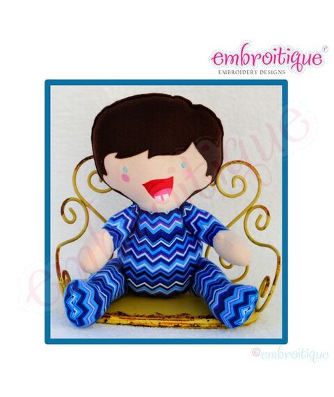 Posh and Proper - Doodley Dolls Myles Add On PDF Sewing & Embroidery Pattern