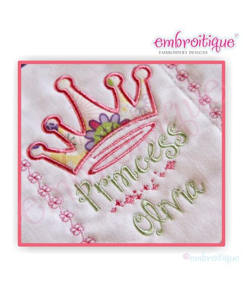 Princess Crown Applique Design