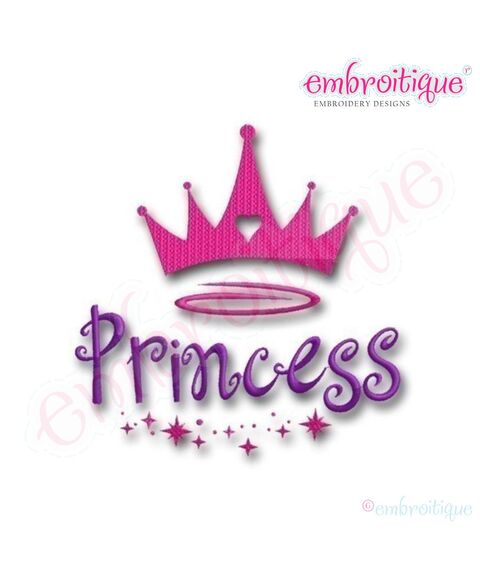 Princess Crown Embroidery Design