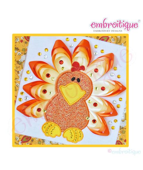 Ribbon Turkey Applique