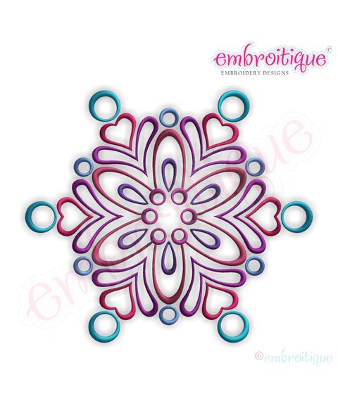 Sassy Snowflake 1 Embroidery Design
