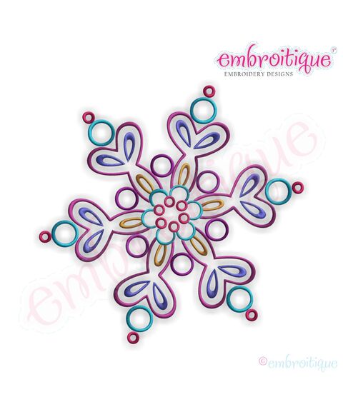 Sassy Snowflake 2 Embroidery Design