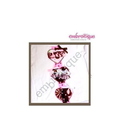 Shabby Sweet Ruched Heart Trio - Valentine's Day and Every Day
