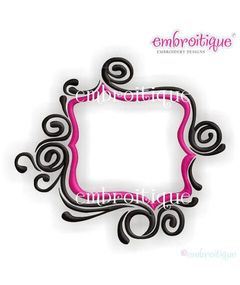 Simply Swirls Font Frame