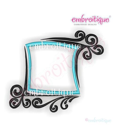 Swirly Fun Font Frame