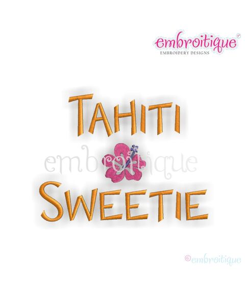 Tahiti Sweetie Tropical Summer Vacation Design