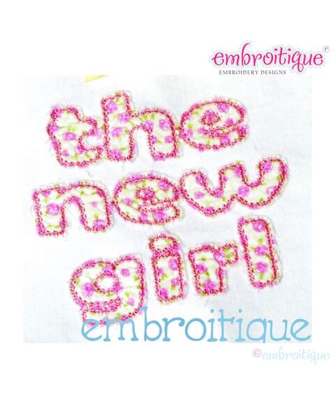The New Girl Baby Girl Raw Edge Applique