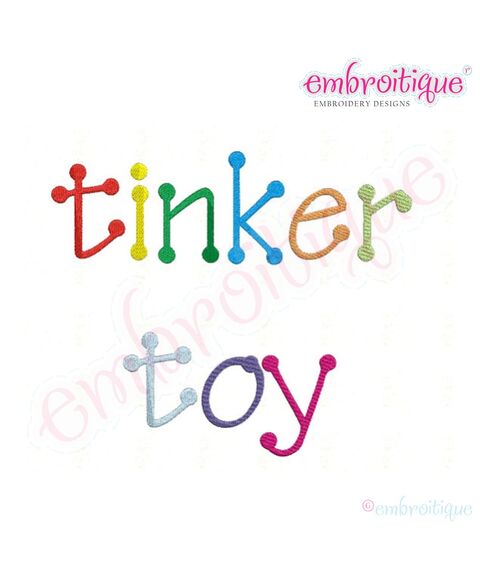 Tinker Toy Monogram Font Set