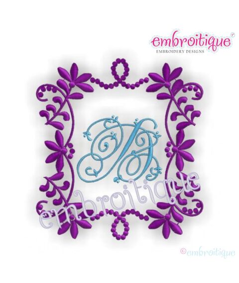 Vintage Garden Monogram Font Frame