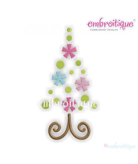 Whimsical Doodle Christmas Tree Design