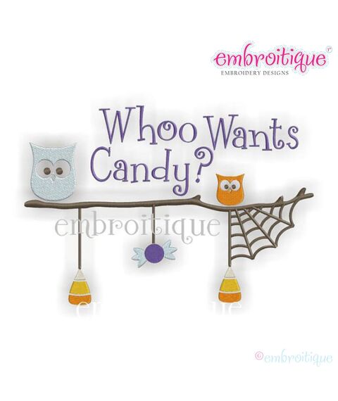 Whoo Wants Candy Owl Halloween Design