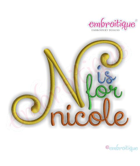 Nicole Monogram Set - Cute and Curly!