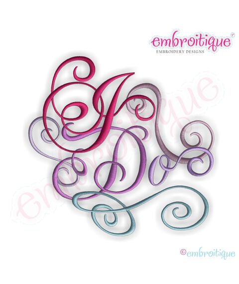 I Do Calligraphy Script Embroidery Design