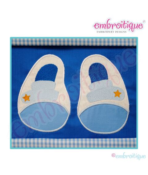 Baby Boy Shoes Applique - Small