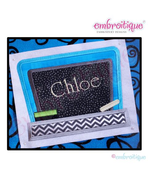 Back to School Chalkboard Applique