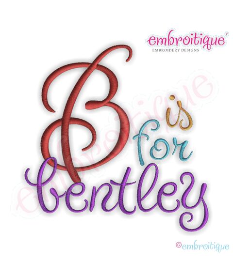 Bentley Monogram Set - Small - .5" - 3.5"