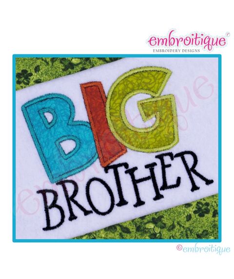 Big Brother Block Applique - Small