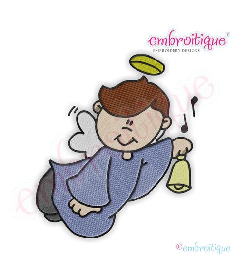 Boy Angels 5 Embroidery Design