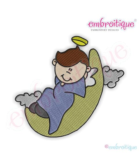 Boy Angels 7 Embroidery Design