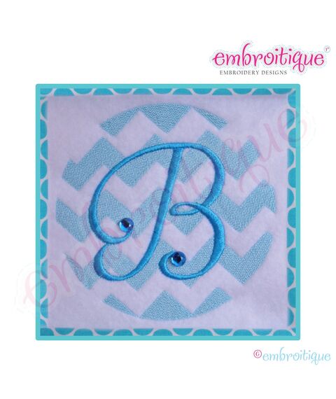 Chevron Circle Filled Embroidery Design - Large