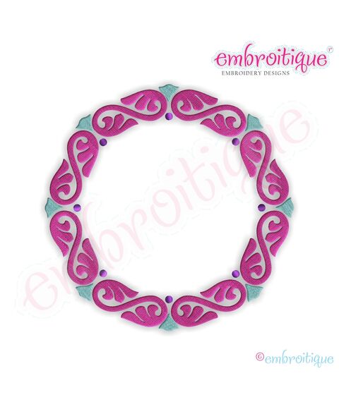 Circle Flourish Font Frame - Small