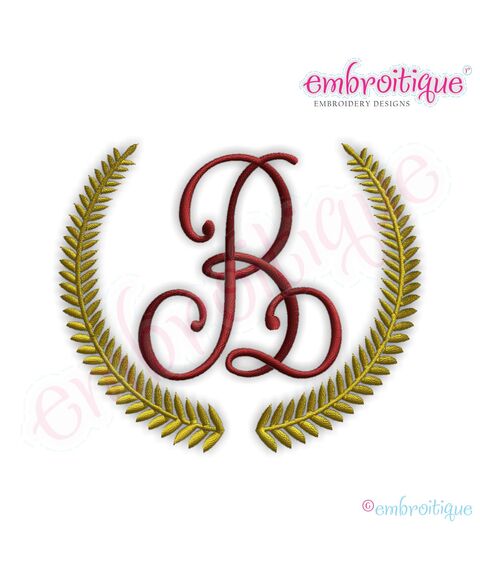 Classic Wreath Monogram Frame