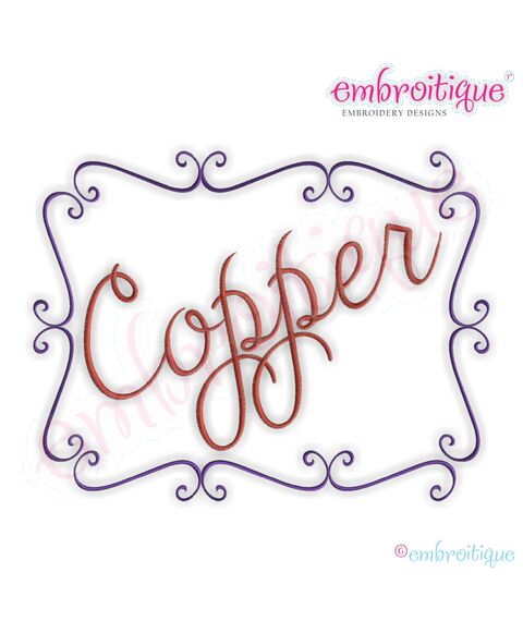 Copper Monogram Font Frame