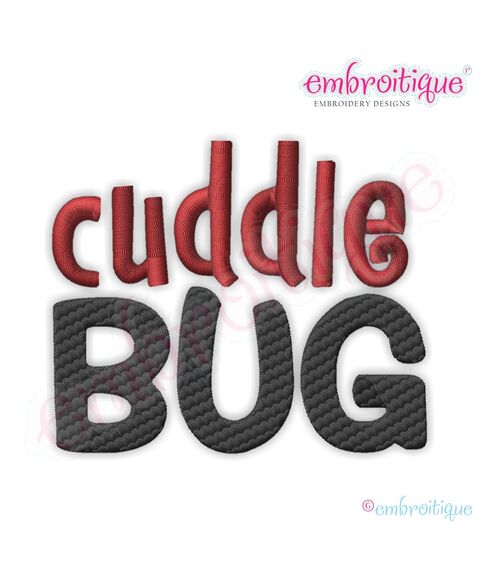 Cuddle Bug Filled Embroidery Design