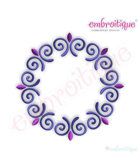 Curly Circle 2 Font Frame
