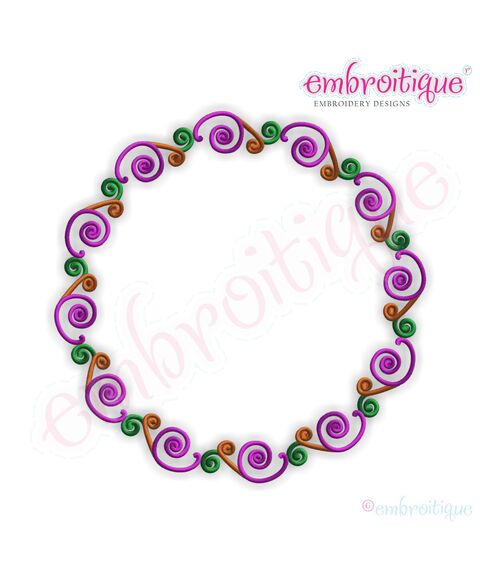Curly Circle Font Frame
