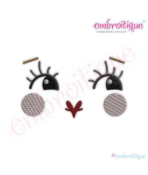 Doodley Doll Face 19 - several sizes included