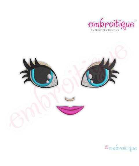 Doodley Doll Face 21 - several sizes included
