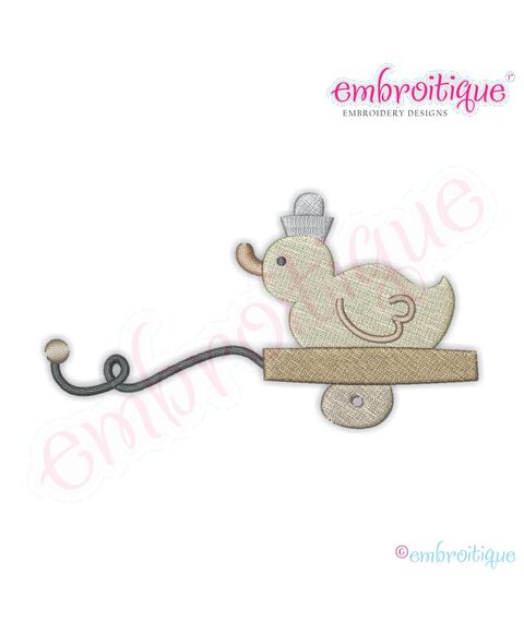 Duck Pull Toy Filled Embroidery Design