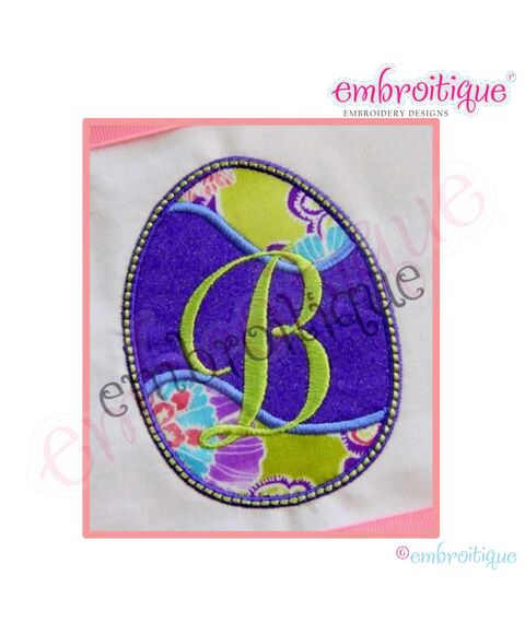 Easter Egg Applique Monogram 4x4 Hoop, 2 image