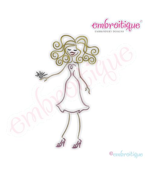 Engagement Girl Embroidery Design