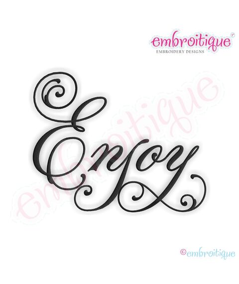 Enjoy Script 1 Embroidery Design