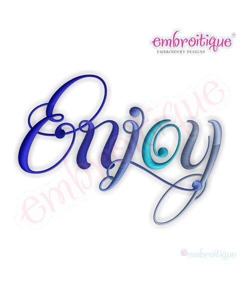 Enjoy Script 5 Embroidery Design