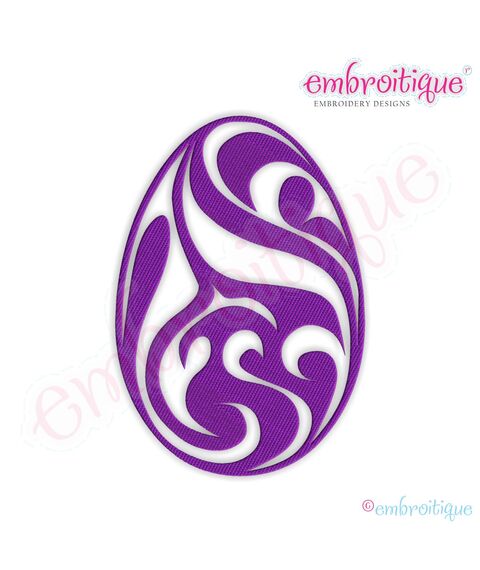 Fancy Easter Egg 12 Filled Embroidery Design