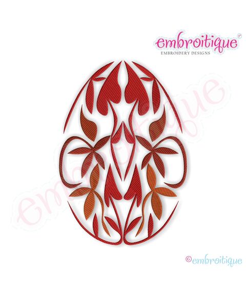 Fancy Easter Egg 13 Filled Embroidery Design