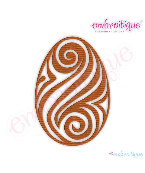 Fancy Easter Egg 14 Filled Embroidery Design
