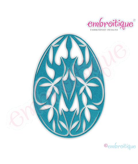 Fancy Easter Egg 15 Filled Embroidery Design