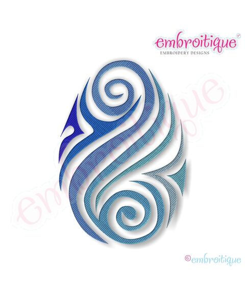 Fancy Easter Egg 16 Filled Embroidery Design