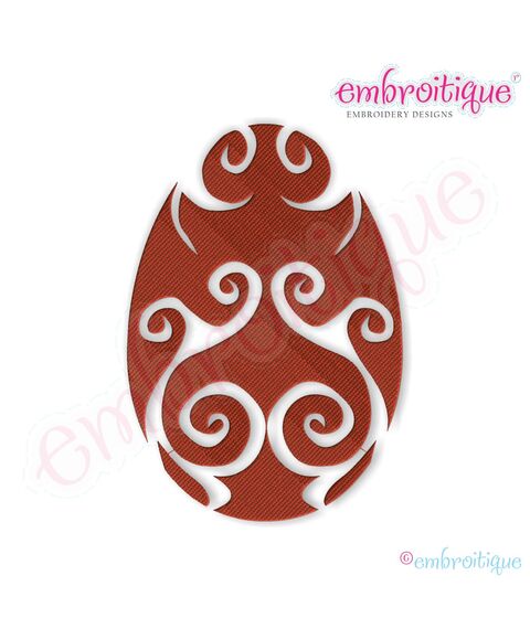 Fancy Easter Egg 17 Filled Embroidery Design