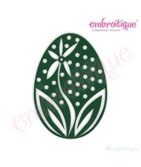 Fancy Easter Egg 18 Filled Embroidery Design