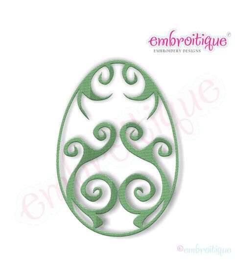 Fancy Easter Egg 19 Filled Embroidery Design