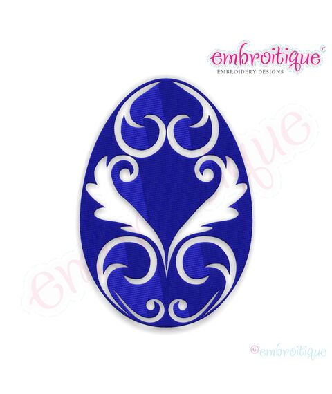 Fancy Easter Egg 21 Filled Embroidery Design
